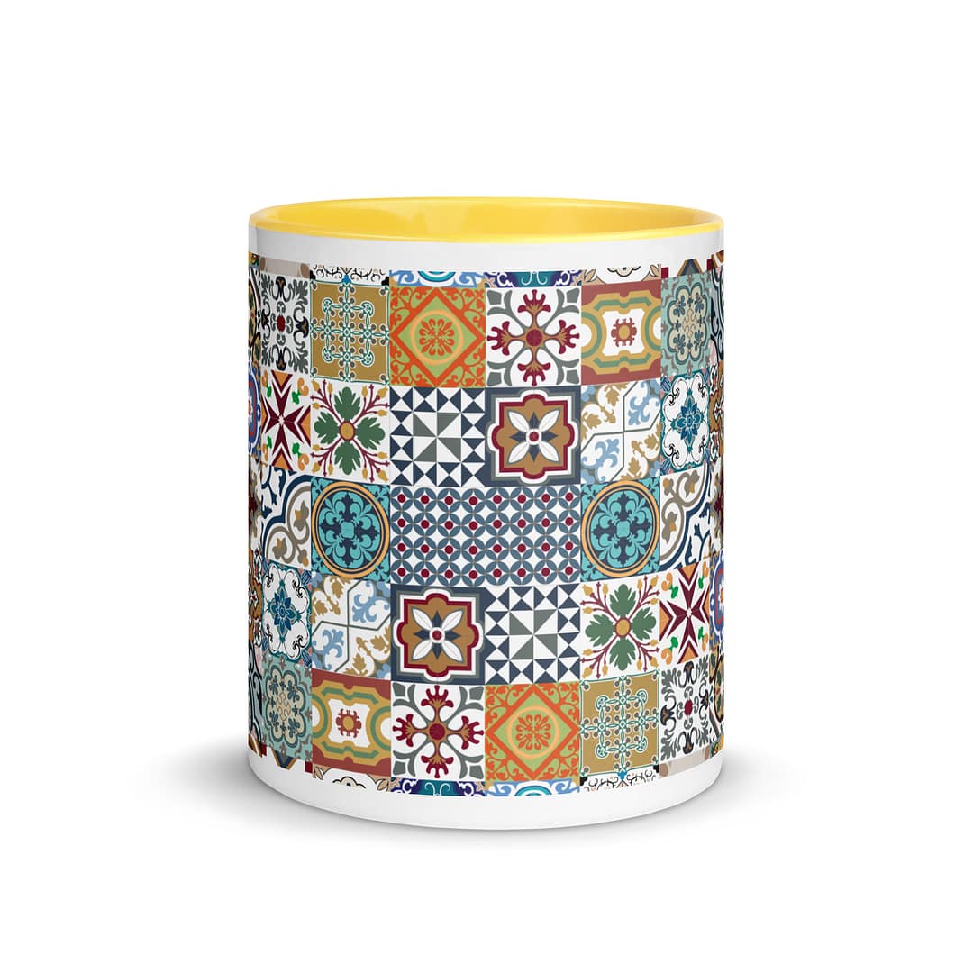 New Mix Tile Mug with Color Inside