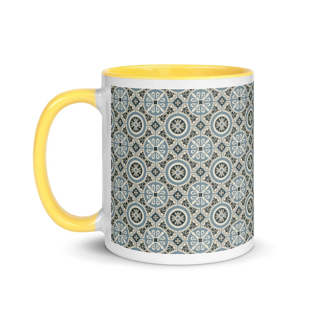 Circle Light Blue Tile Mug with Color Inside - Image 18