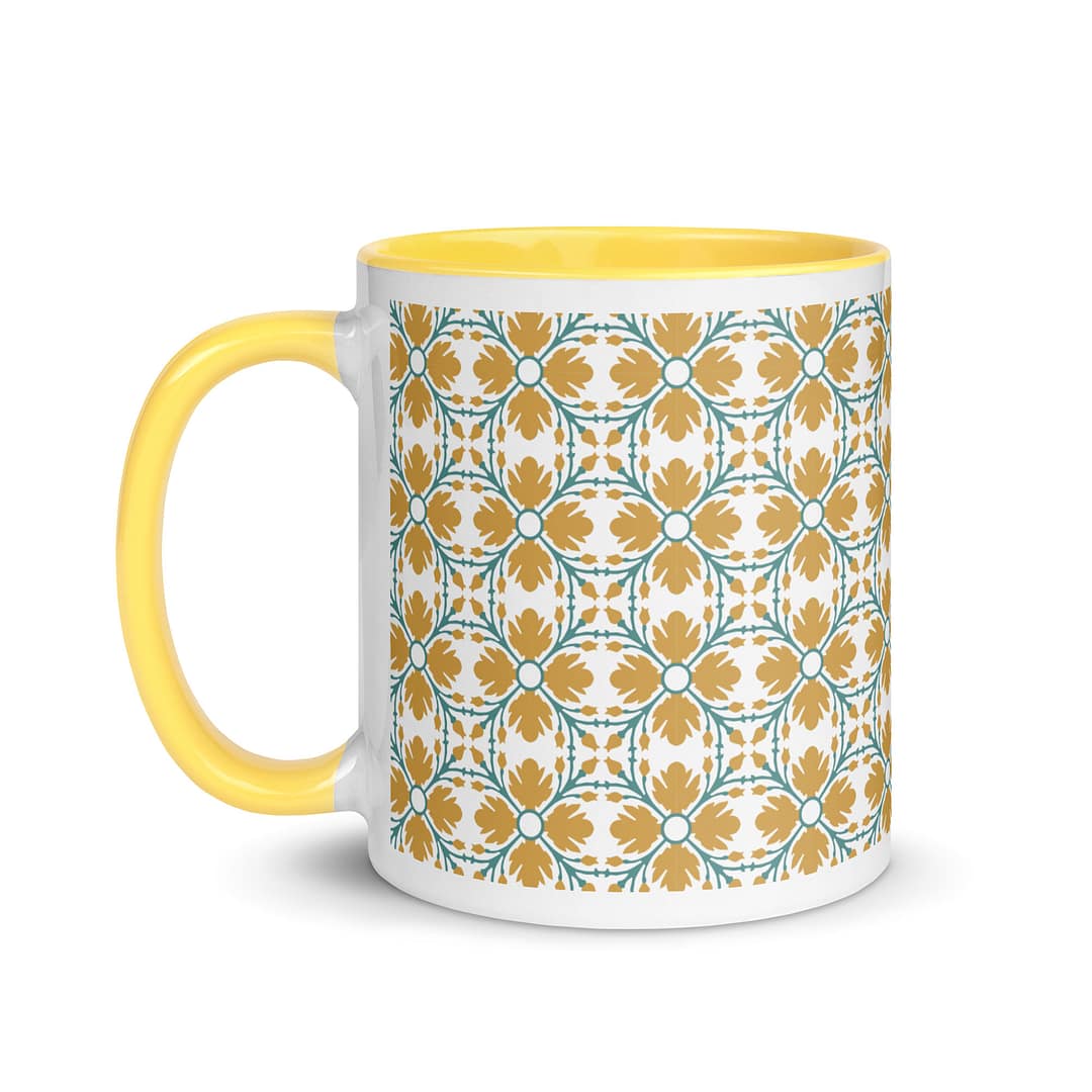 Yellow Flower Mug with Color Inside - Image 18