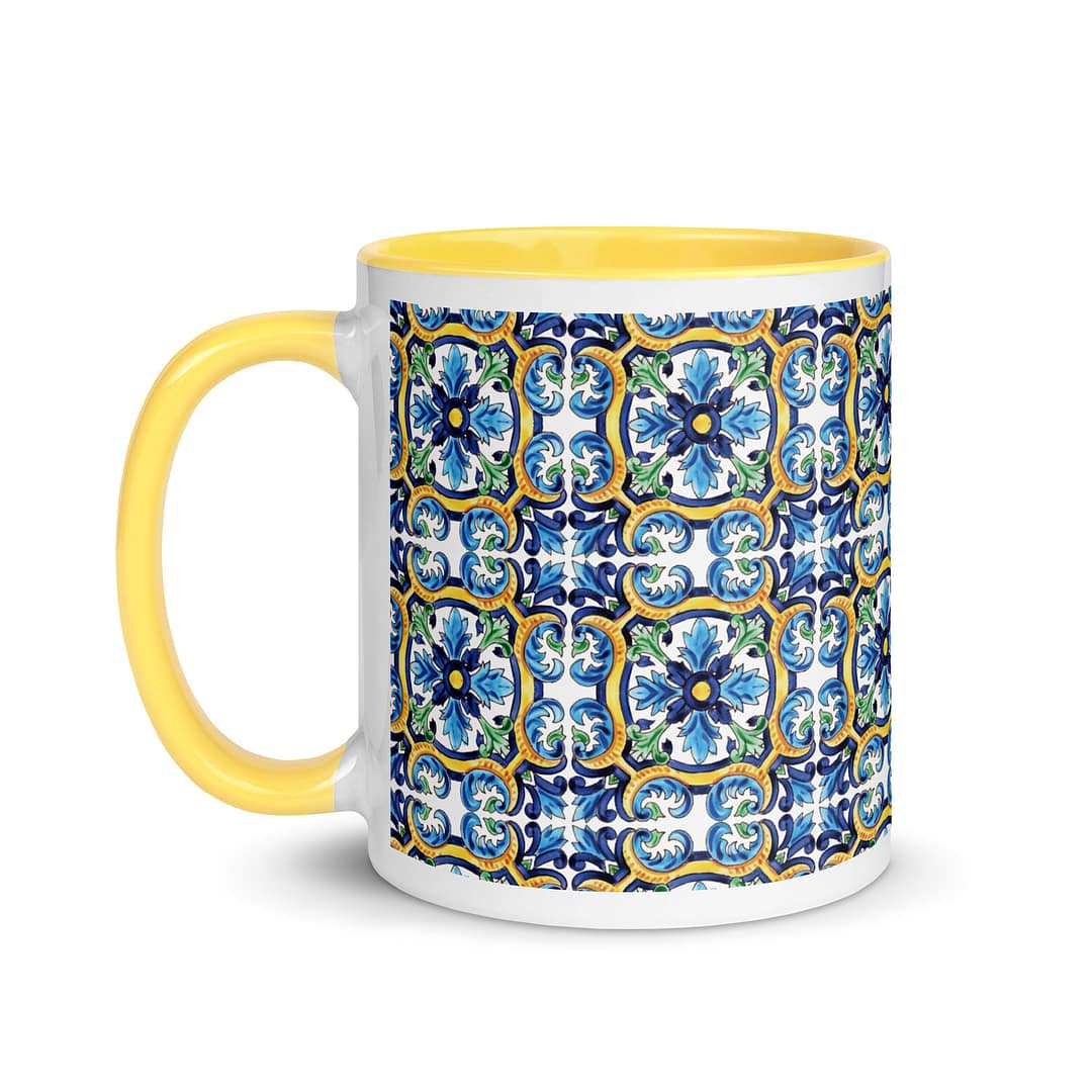Spanish Tile Mug with Color Inside - Image 18