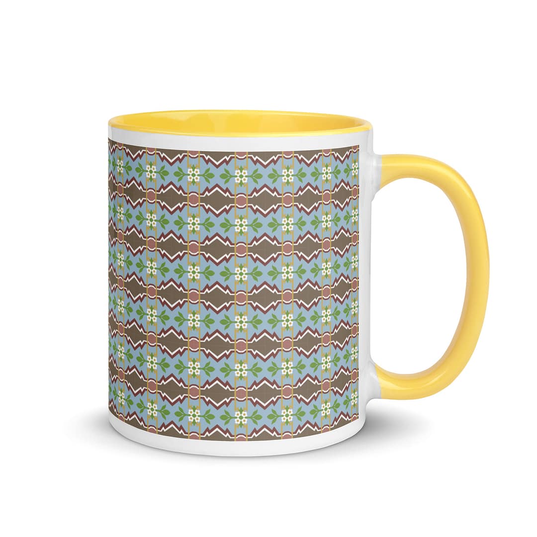 Zigzag Tile Mug with Color Inside