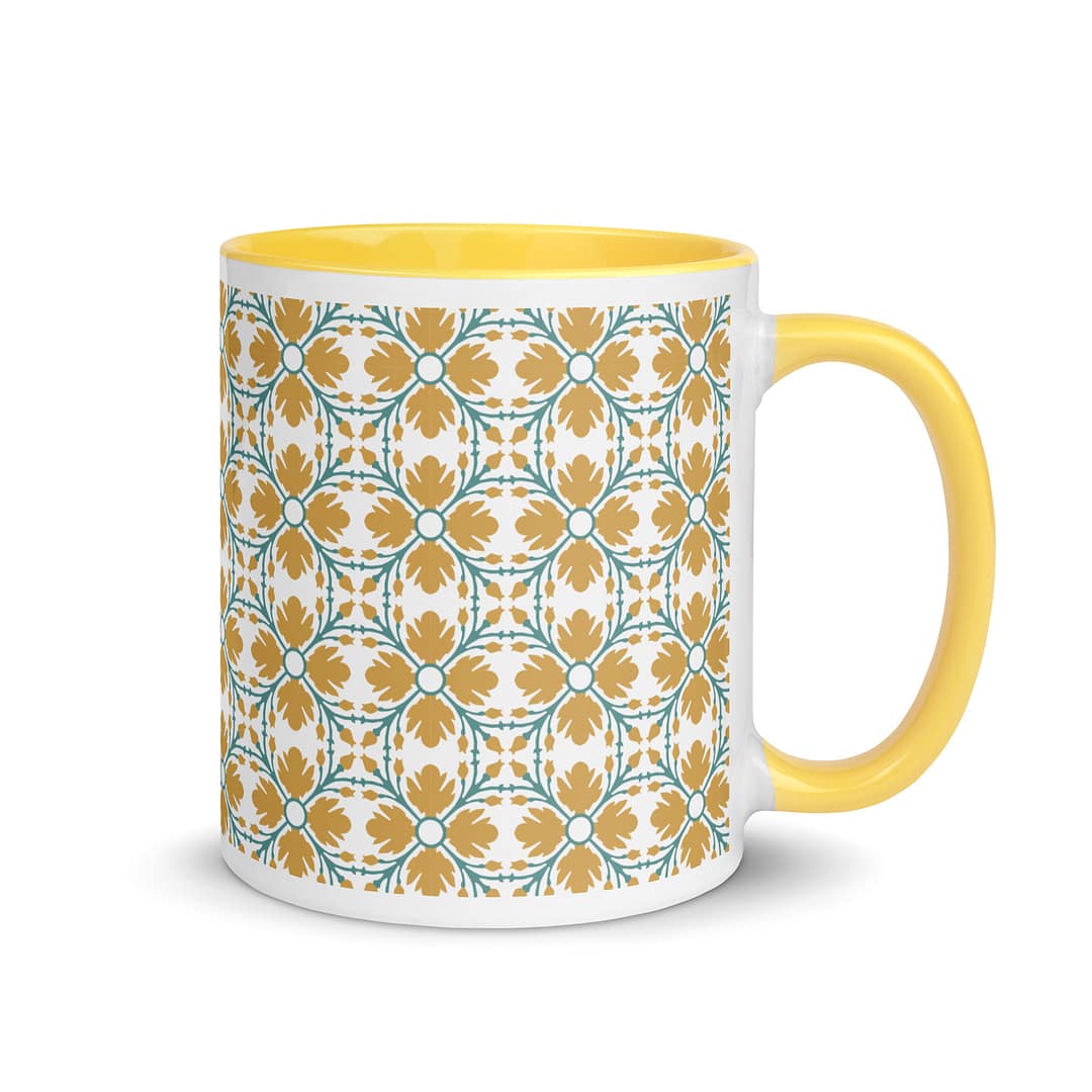 Yellow Flower Mug with Color Inside - Image 17