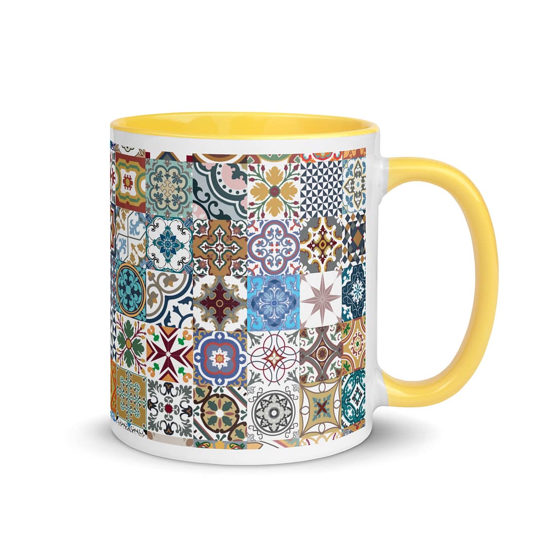 New Mix Tile Mug with Color Inside - Image 17