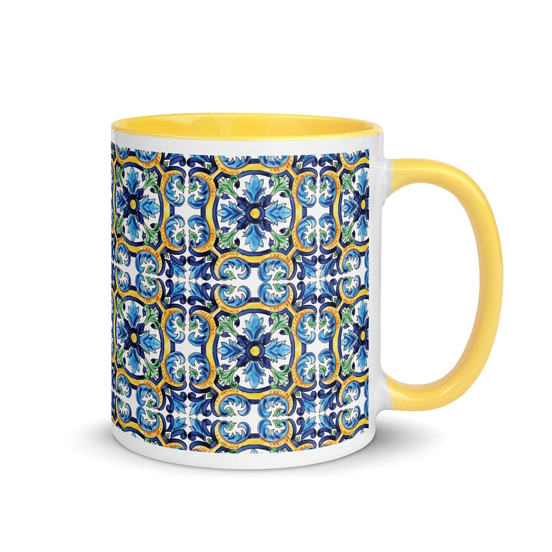 Spanish Tile Mug with Color Inside - Image 17