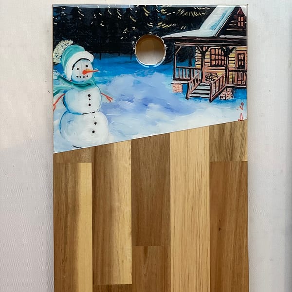 Hand Painted Christmas Board  Acacia Wood Board CUSTOM ONLY