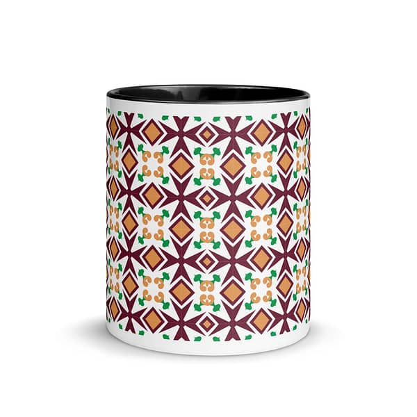 Malta Cross Tile Mug with Color Inside - Image 3