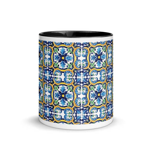Spanish Tile Mug with Color Inside - Image 3