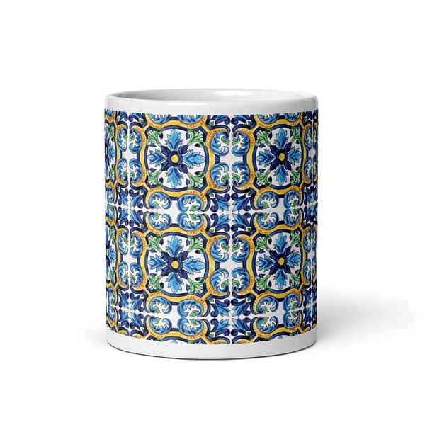 Spanish Tile Nanna's Kitchen White glossy mug - Image 3