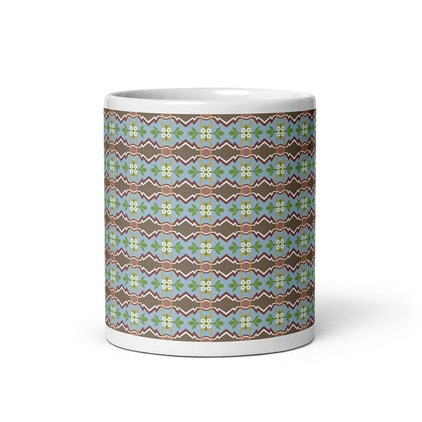 Maltese Zig Zag Nanna's Kitchen White glossy mug - Image 3