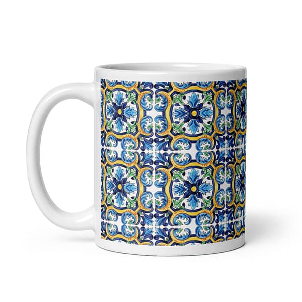 Spanish Tile Nanna's Kitchen White glossy mug - Image 2