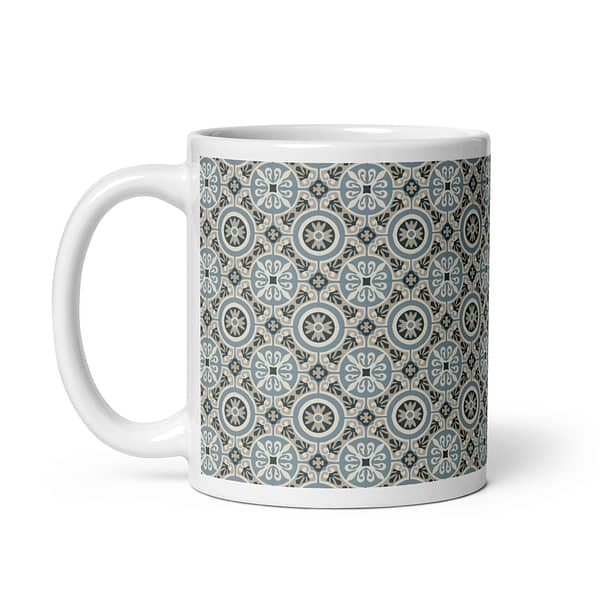 Circle Light Blue Nanna's Kitchen White glossy mug - Image 2