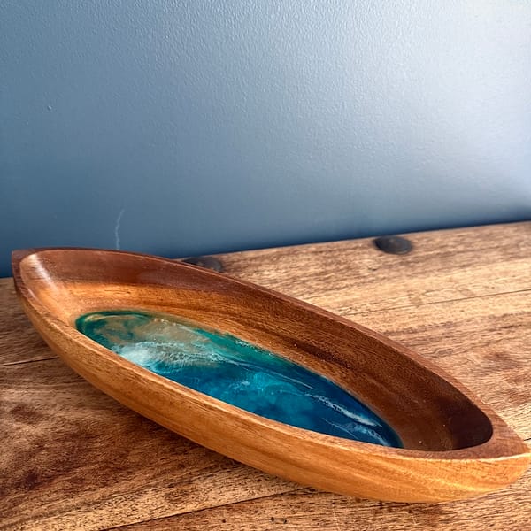 WAVE BLUE WAVE  Boat Shaped Serving Dish H5 x D9 x W30cm