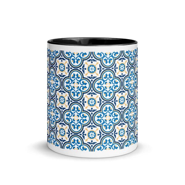 Nanna Blue Tile Mug with Color Inside