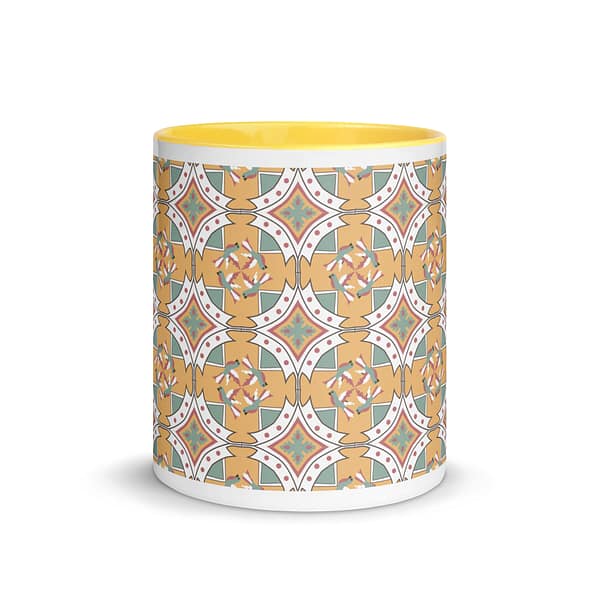 Maltese Bird Tile Mug with Color Inside