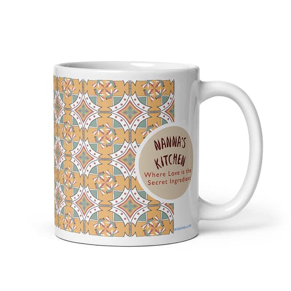 Maltese Bird Nanna's Kitchen White glossy mug