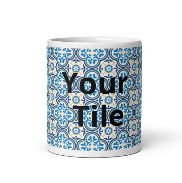 Personalised Mug with Text and Tile - Image 2