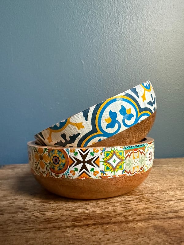 Mix Tile effect Mini Snack Bowl Calabash Server Salad bowl One - Image 3