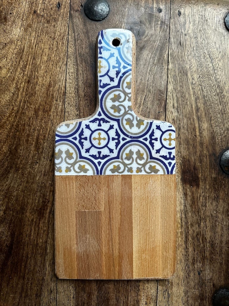 Nanna Blue and Grey Charcuterie Beech Wood Handle 30cm